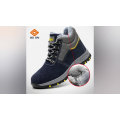 Breathable Non Slip Durable Men Safety Shoes Cow Leather Blue Steel Toe winter Shoes